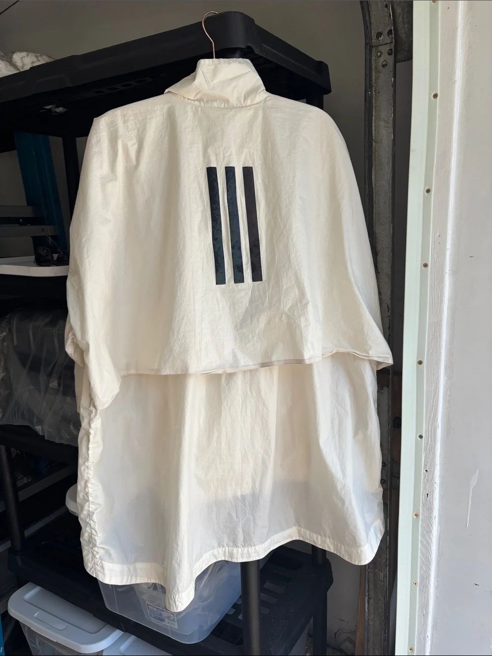 adidas Beige and White Half-Zip Pullover - Picture 4 of 4